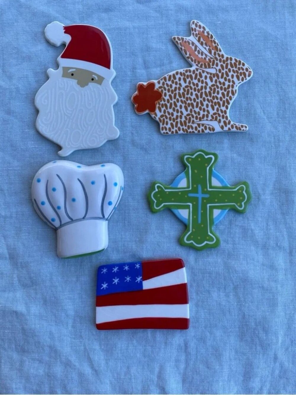 Lot of 5 Happy Everything Coton Colors Lauren Johnson holiday mini attachments